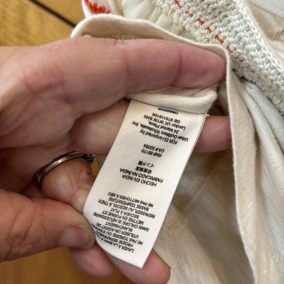 FREE PEOPLE Float On Ruffle Crop Tube Top Shirt XS Ivory boho festival ruffle - Picture 9 of 11